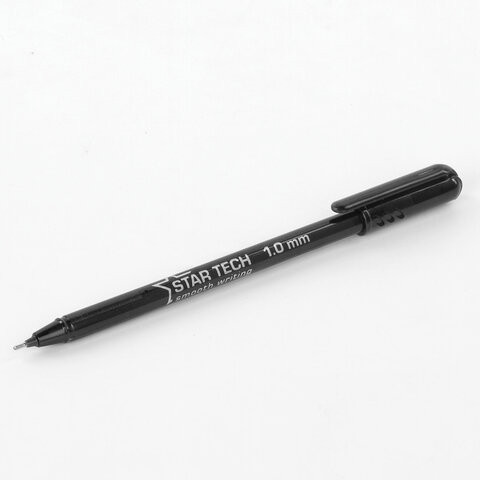 Ручка шариковая масляная PENSAN Star Tech, ЧЕРНАЯ, игольчатый узел 1 мм, линия 0,8 мм, 2260/12