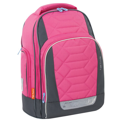 Рюкзак TIGER FAMILY школьный, Rainbow, с ортопедической спинкой, "Pink Lemonade", 39х31х20 см, 228941, TGRW-012A