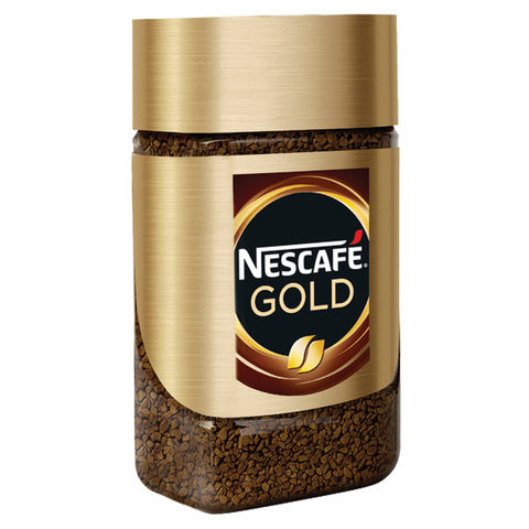 Кофе молотый в растворимом NESCAFE (Нескафе) "Gold", сублимированный, 47,5 г, стеклянная банка, 12135509