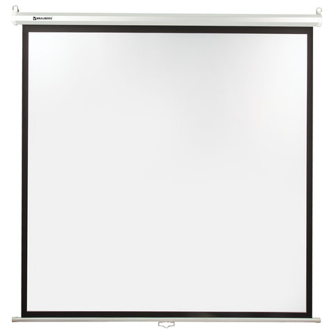 Экран проекционный настенный (150х150 см), матовый, 1:1, BRAUBERG "WALL", 236725