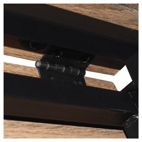 Стол на металлокаркасе BRABIX "LOFT CD-001", 800х440х740 мм, складной, цвет морёный дуб, 641209