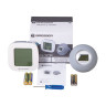 Термометр для ванной комнаты BRESSER MyTemp WTM, цифровой, сенсорный термодатчик воды, будильник, белый, 73272