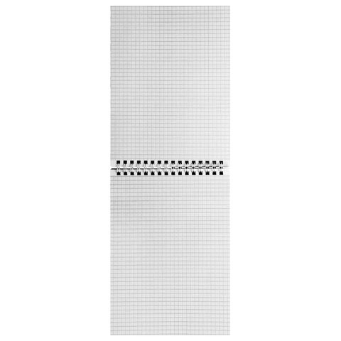 Блокнот А5 (147х207 мм), 80 л., гребень, твердый картон, клетка, BRAUBERG, "Однотонный", 129820