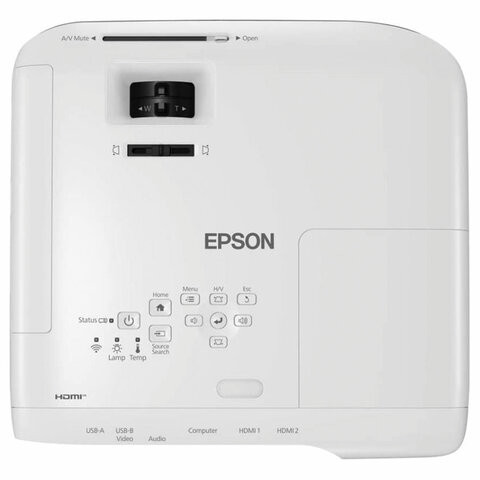Проектор EPSON EB-FH52, LCD, 1280x1080, 16:9, 4000 лм, 16000:1, 3,1 кг, V11H978040