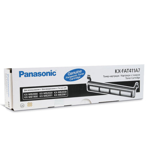 Тонер-картридж PANASONIC (KX-FAT411A7) KX-MB1900/2000/2020/2030/ 2051/2061, оригинальный, 2000 копий