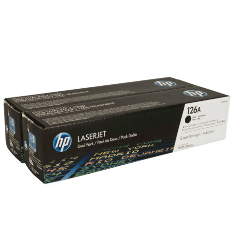Картридж лазерный HP (CE310AD) LaserJet CP1025/CP1025NW, КОМПЛЕКТ 2 шт., черный, оригинальный, ресурс 2х1200 страниц