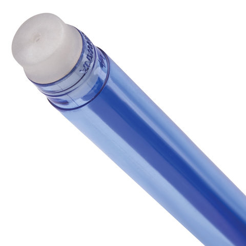 Ручка стираемая гелевая STAFF, СИНЯЯ, корпус синий, хромированные детали, узел 0,5 мм, линия письма 0,38 мм, 142499