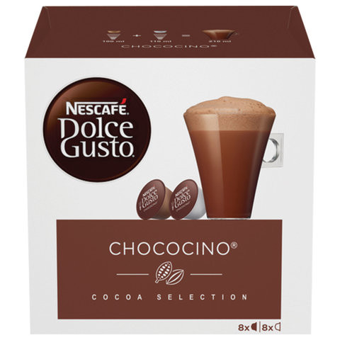 Капсулы для кофемашин NESCAFE Dolce Gusto Chococino, капсулы какао 8 шт. х 16 г, молочная капсула 8 шт. х 17,8 г, 5219918