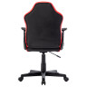 Кресло компьютерное BRABIX "Shark GM-203", экокожа, черное/красное, 532512