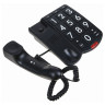 Телефон RITMIX RT-520 black, быстрый набор 3 номеров, световая индикация звонка, крупные кнопки, черный, 15118354
