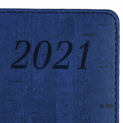 Еженедельник датированный 2021 БОЛЬШОЙ ФОРМАТ (210х297 мм) А4, BRAUBERG "Wood", кожзам, синий, 111531