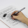 Ручка стираемая гелевая STAFF, ЧЕРНАЯ, корпус черный, хромированные детали, узел 0,5 мм, линия письма 0,38 мм, 142500