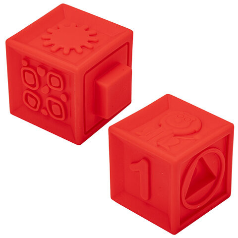 Тактильные кубики, сенсорные игрушки развивающие с функцией сортера, ЭКО, 10 штук, ЮНЛАНДИЯ, 664703