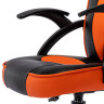 Кресло компьютерное BRABIX "Shark GM-203", экокожа, черное/оранжевое, 532513