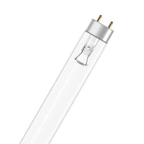 Лампа БАКТЕРИЦИДНАЯ (НДС 20%) ультрафиолетовая OSRAM PURITEC HNS, 15 Вт, G13, прозрачная колба-трубка, 45 см