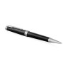 Ручка шариковая PARKER "Premier Black Lacquer PT", корпус черный, палладиевые детали, черная, 1931416