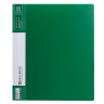Папка на 2 кольцах BRAUBERG "Contract", 35 мм, зеленая, до 270 листов, 0,9 мм, 221794