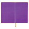 Ежедневник недатированный А5 (138x213 мм), BRAUBERG "Rainbow", кожзам, 136 л., оранжевый, 111668