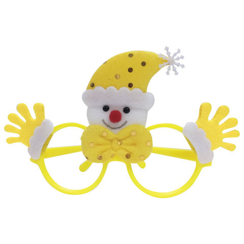 Очки карнавальные "Желтый Снеговик", 19х12х3,5 см, полипропилен/нетканый материал, 78592