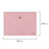 Папка-конверт с кнопкой BRAUBERG "Pastel", А4, до 100 листов, непрозрачная, персиковая, 0,18 мм, 270476