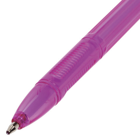 Ручка шариковая BRAUBERG "X-333" VIOLET, ФИОЛЕТОВАЯ, корпус тонированный фиолетовый, узел 0,7 мм, линия письма 0,35 мм, 142833