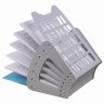 Лоток для бумаг веерный BRAUBERG-SMART, 7-ми секционный, сетчатый, серый, 231144