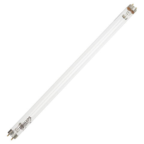 Лампа БАКТЕРИЦИДНАЯ (НДС 20%) ультрафиолетовая PHILIPS TUV, 15 Вт, G13, прозрачная колба-трубка, 45 см