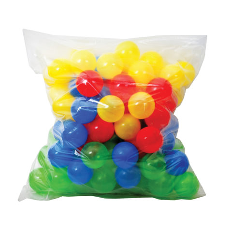 Шары пластиковые для сухого бассейна, 100 шт., диаметр 65 мм, цветные, "Десятое королевство", 00915