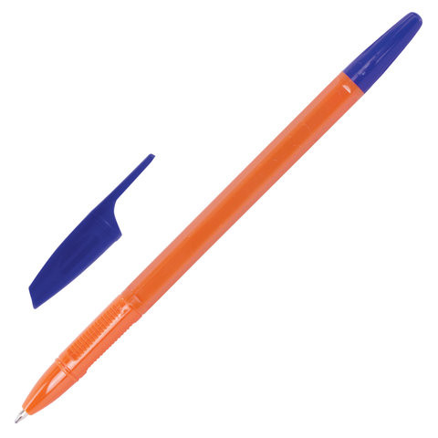 Ручки шариковые BRAUBERG НАБОР 3 шт., "X-333", СИНИЕ, оранжевые, узел 0,7 мм, линия письма 0,35 мм, 142835