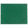 Папка на резинках BRAUBERG "Contract", зеленая, до 300 листов, 0,5 мм, бизнес-класс, 221799