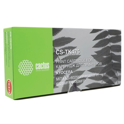 Тонер-картридж CACTUS (CS-TK475) для KYOCERA FS-6025MFP/B, ресурс 15000 стр.