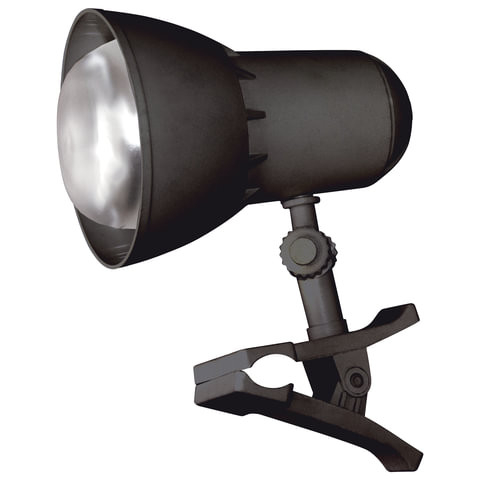 Светильник настольный "Надежда-1 Мини", на прищепке, лампа накаливания/люминесцентная/светодиодная, до 40 Вт, черный, Е27