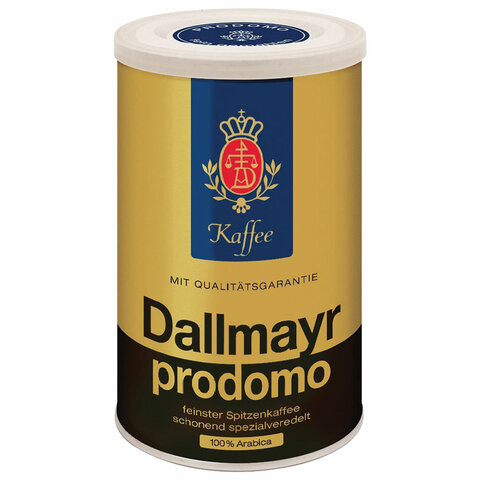 Кофе молотый DALLMAYR (Даллмайер) "Prodomo", арабика 100%, 250 г, жестяная банка, 23000000
