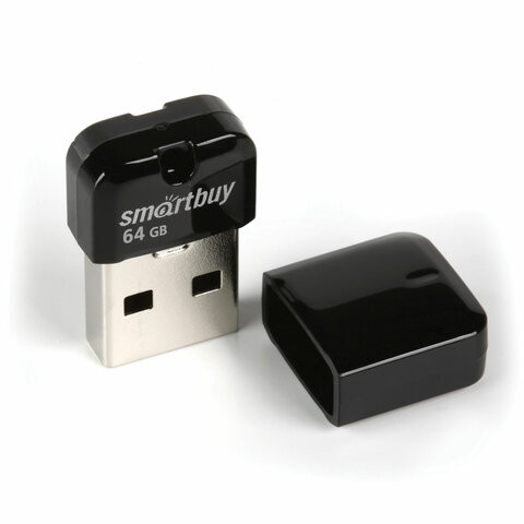 Флеш-диск 64 GB, SMARTBUY Art, USB 2.0, черный, SB64GBAK