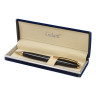 Ручка подарочная шариковая GALANT "ABRIS", корпус черный, золотистые детали, узел 0,7 мм, синяя, 143500