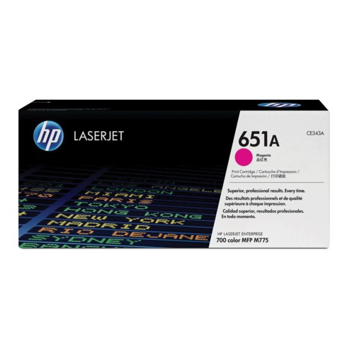 Картридж лазерный HP (CE343A) LaserJet Enterprise 700 M775dn/f/z, пурпурный, оригинальный, ресурс 16000 страниц