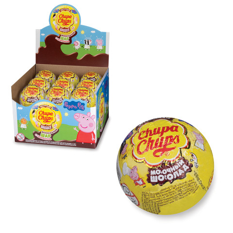Шоколадный шар CHUPA CHUPS (Чупа-Чупс) с игрушкой в ассортименте, 20 г, 86679