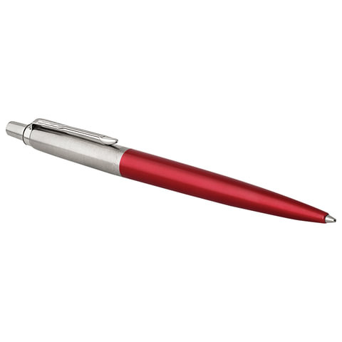 Ручка гелевая PARKER "Jotter Kensington Red CT", корпус красный, детали из нержавеющей стали, черная, 2020648