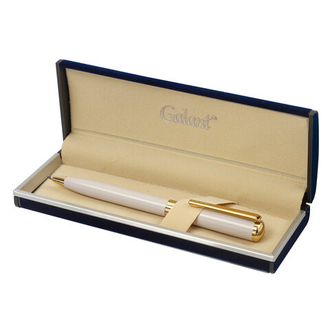 Ручка подарочная шариковая GALANT "ROSETTE", корпус слоновая кость с розовым оттенком, узел 0,7 мм, синяя, 143503