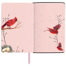 Ежедневник недатированный А5 (138х213 мм), BRAUBERG VISTA, под кожу, гибкий, 136 л., "Birds", 112021